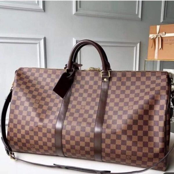 LV Coffee Grid Duffle Bag