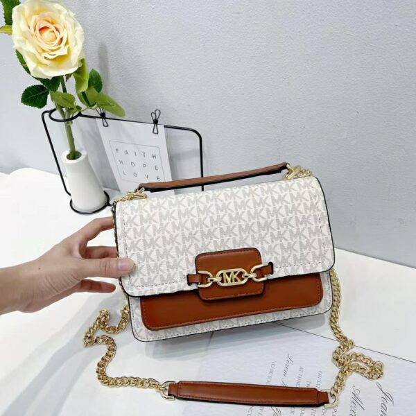 MK White Heather Shoulder Bag (With Box)