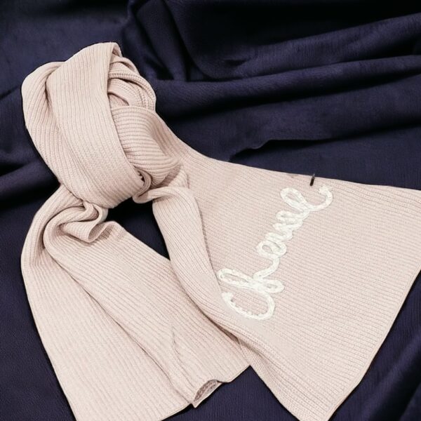 CC Pearl Logo Pink Woolen Muffler
