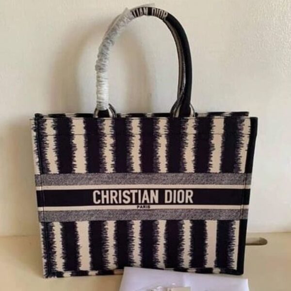 CD Canvas Black Strip Tote