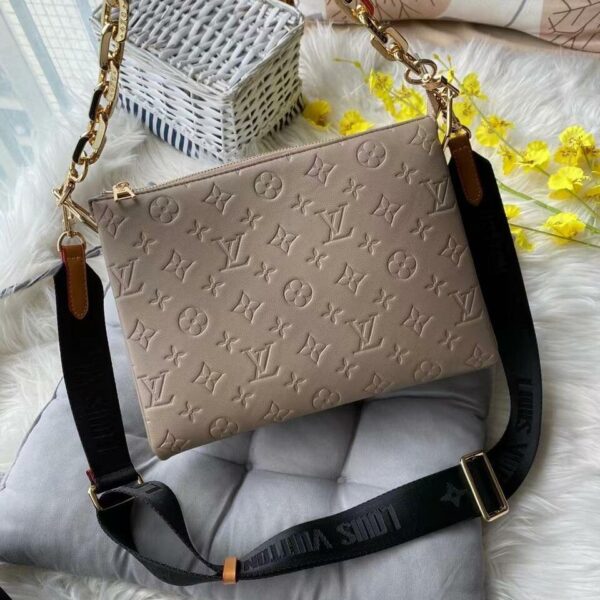 LV Coussin Embossed Khaki Sling Bag (With Box)