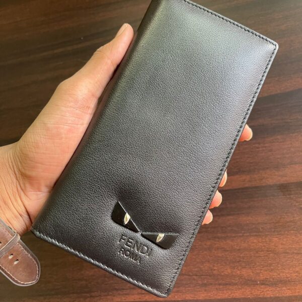 Fendi Bag Bugs Leather Unisex Long Wallet