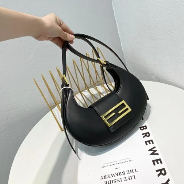 Fendi FF Mini Cookie Black Shoulder Bag (With Box)