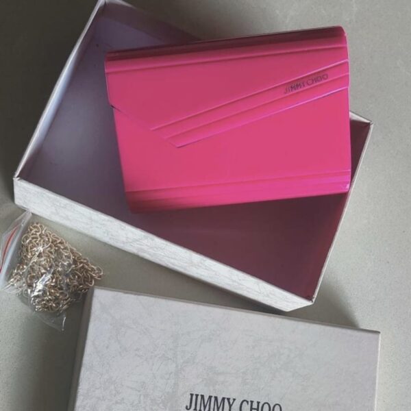 Jimmy Choo Candy Party Clutch Pink Sling Bag (With Box)