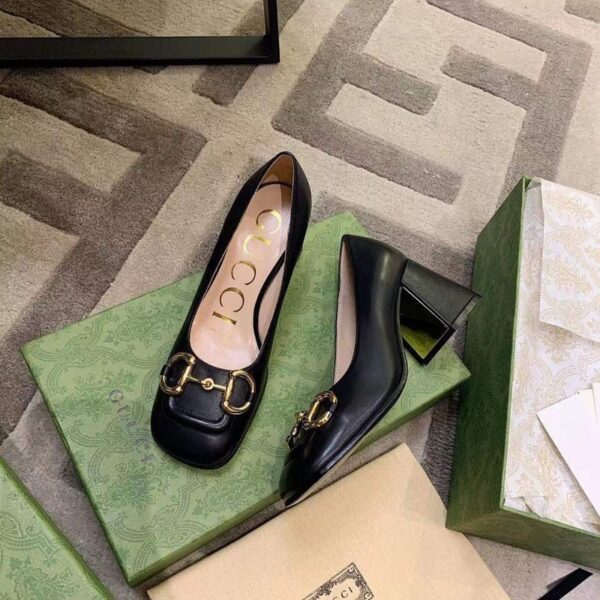 GG Horsebit Black Pump