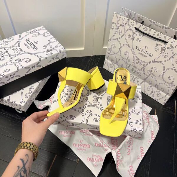 Valentino Yellow Block Heel