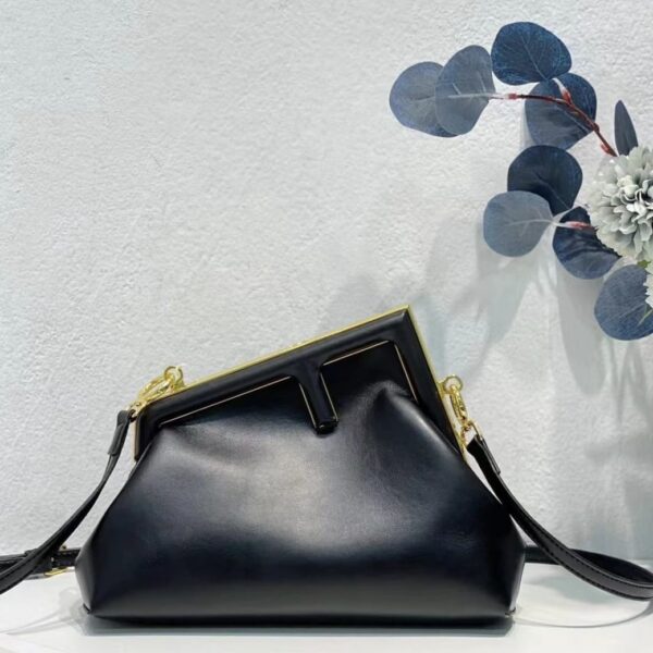 Fendi First Black Clutch Sling Bag (With Box)
