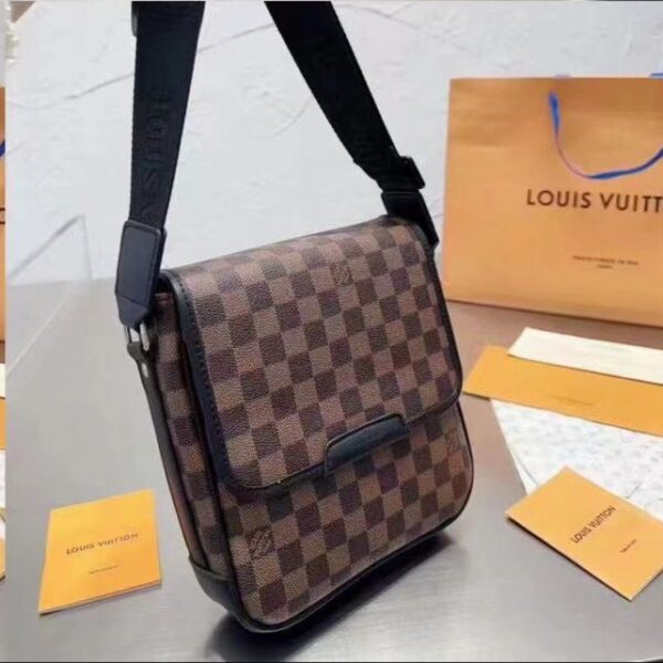 LV Sider Unisex Coffee Black Cheack Messenger Bag (With Box)
