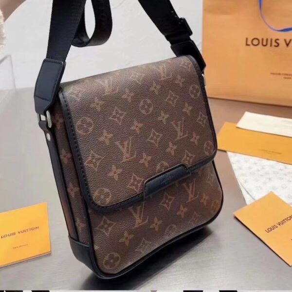 LV SIDER UNISEX COFFEE BLACK OLD FLOWER MESSENGER BAG (WITH BOX)