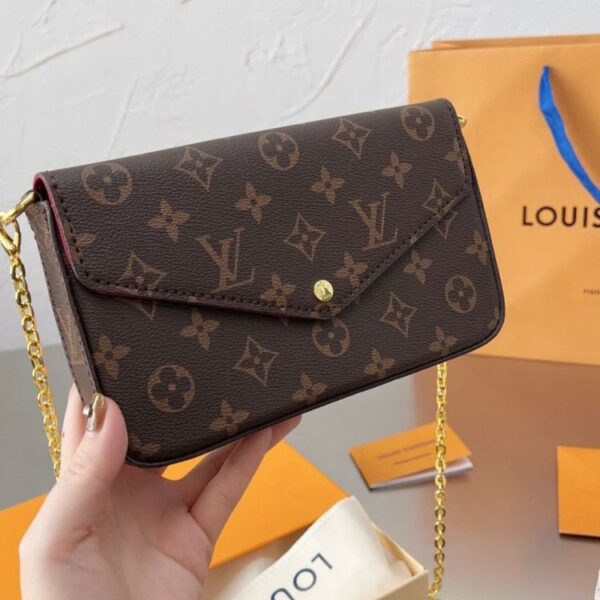LV Félicie Pochette Coffee Sling Bag (With Box)