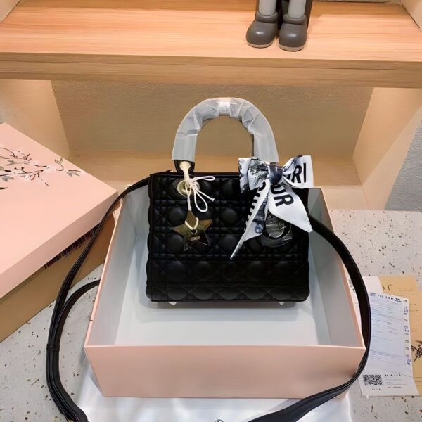 Lady CD Premium Black Hand Bag (With Box)
