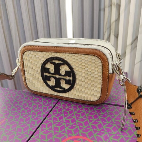 TB Mini Jute Blend White Brown Camera Bag (With Double box packaging)