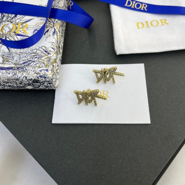 CD Monogram Diamond Studded Earring