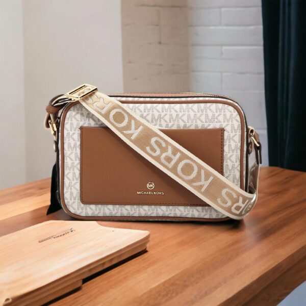 MK Maeve Beige Crossbody Sling Bag