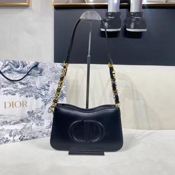 CD Black Signature Hobo Bag (With Box)