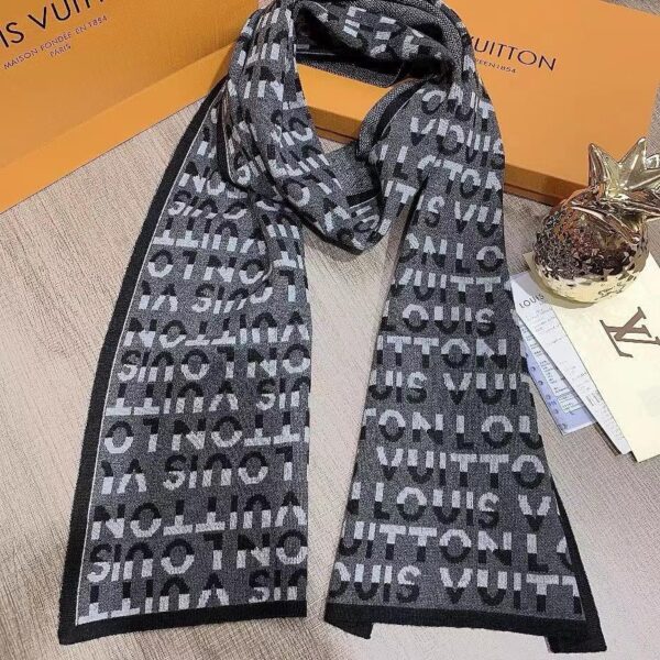 LV Grey Monogram Unisex Muffler