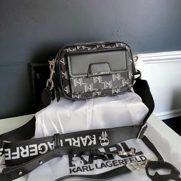 Karl Lagerfeld Iconic Black Sling Bag (With Box)