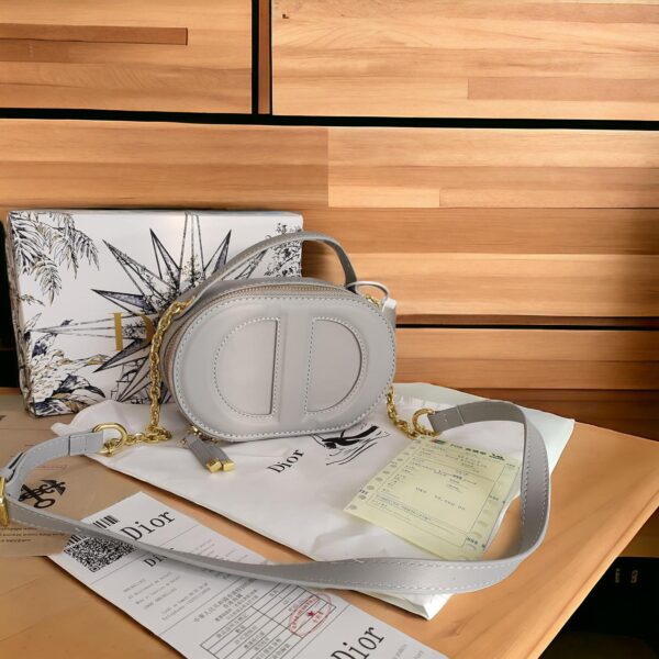 CD CD Grey Oval Camera Bag (With Box)