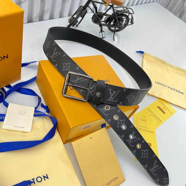 LV Black Mono Formal Belt