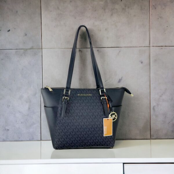 MK Jetset Black Monogram Tote Bag
