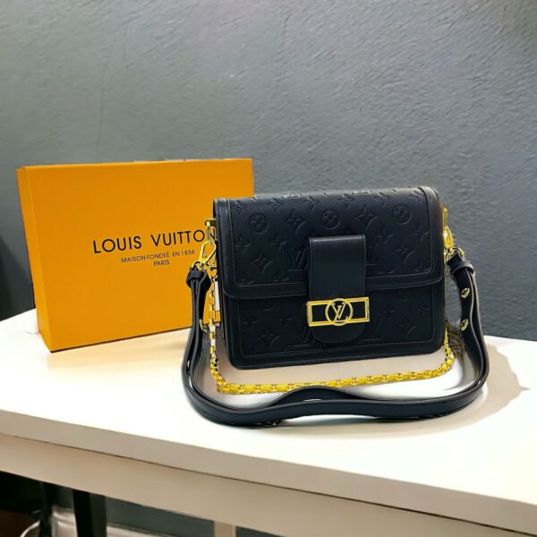 LV Black Embossed Dauphine Sling Bag (With Box)