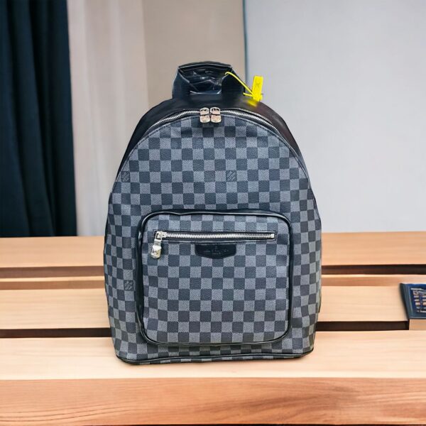 LV Black Grid Unisex Backpack