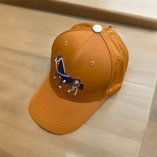 Hermes Orange Baseball Cap
