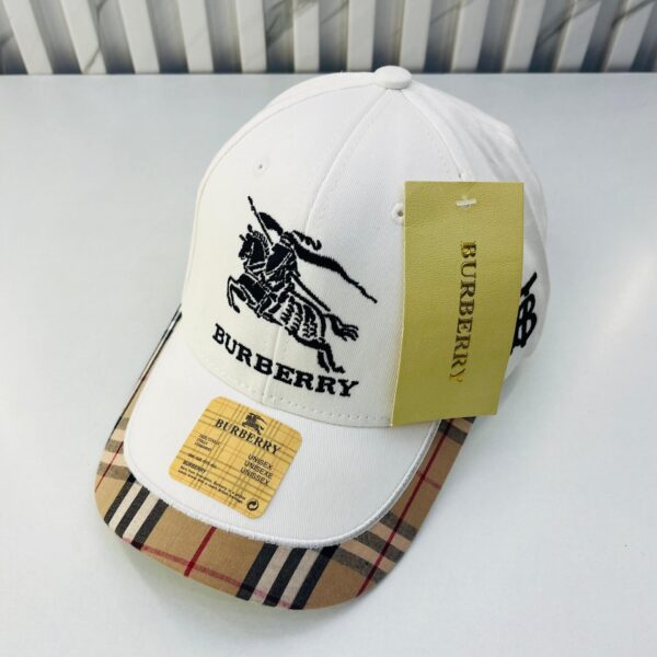Burberry White Baseball Cap
