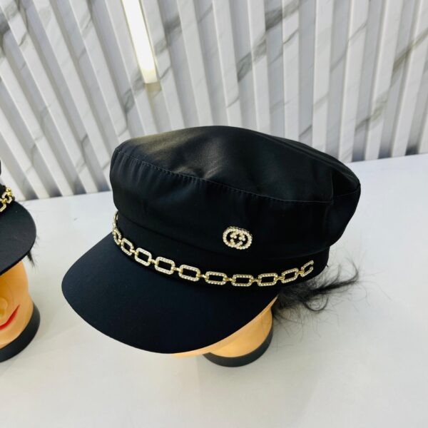 GG Black Studded Ladies Cap