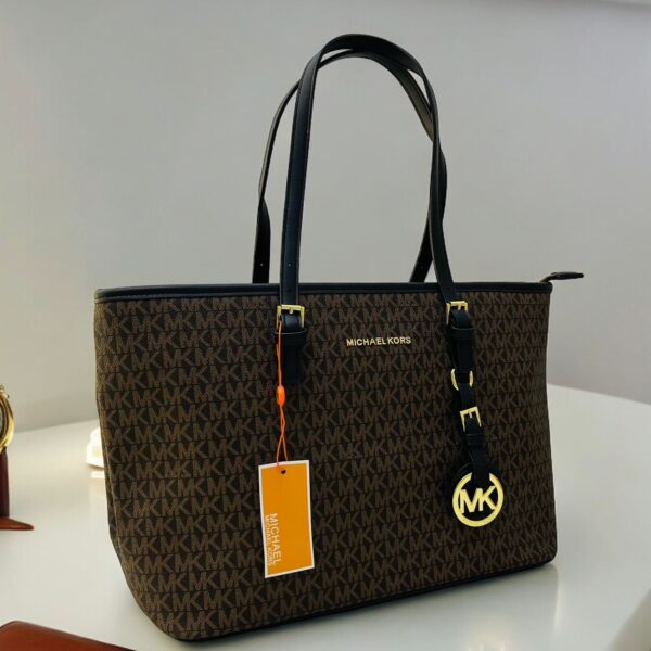 MK Coffee Black Neverfull Tote Bag