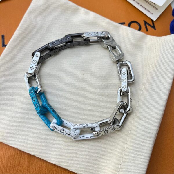 LV Silver Blue Chain