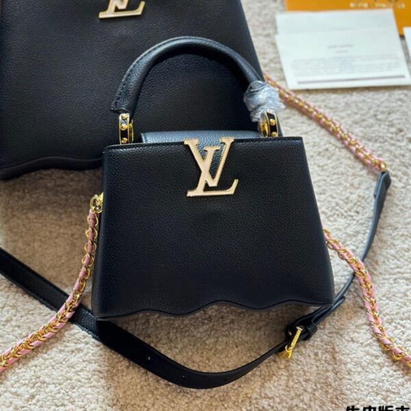 LV Black Wave Capucine Handbag Premium Quality (With Box)