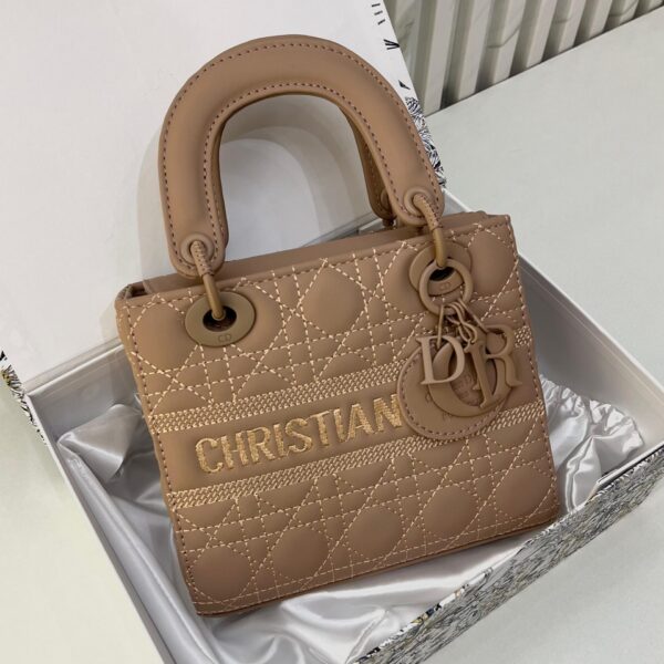 CD Off Khaki Matte Lady CD Handbag (With Box)