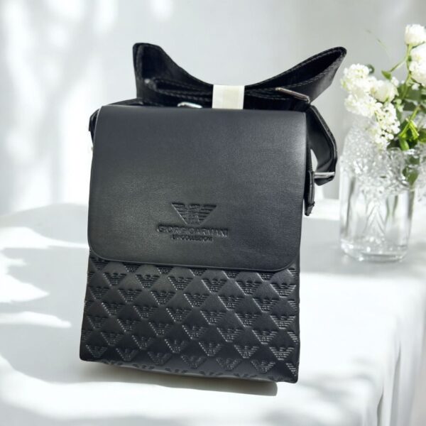 Armani Small Black Messenger Bag
