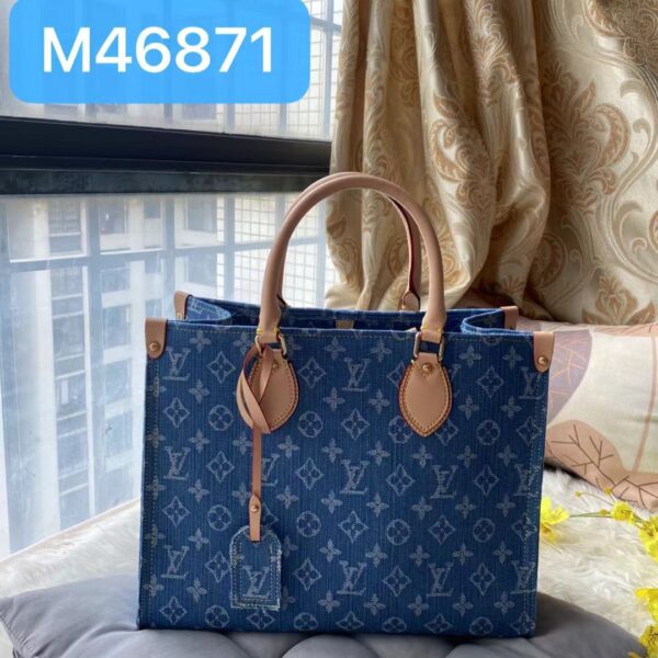 LV On The Go Denim 35cm Handbag
