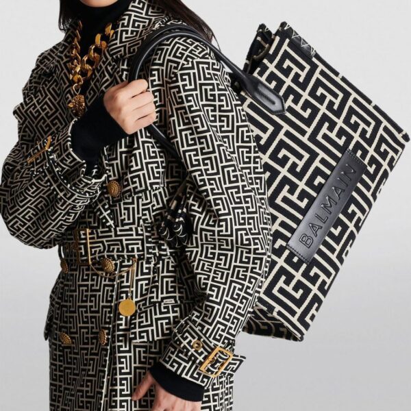 Balmain Black Signature On the Go Tote Bag
