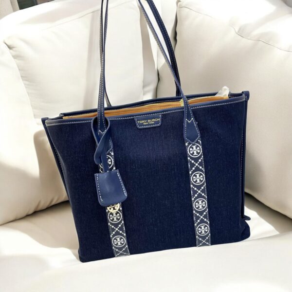 TB Blue Perry Canvas Tote Bag