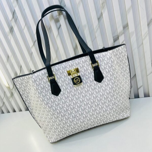 MK Beige Black Ruby Tote Bag