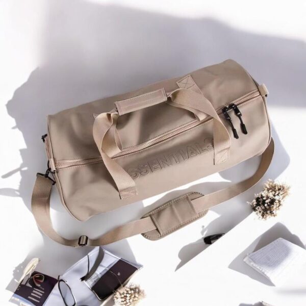 Essentials Khaki Gym Duffle Bag