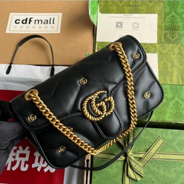 GG GG Marmont Black Sling Bag (With Box)