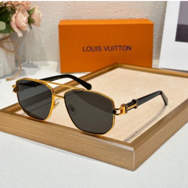 LV Black Unisex Premium Sunglass