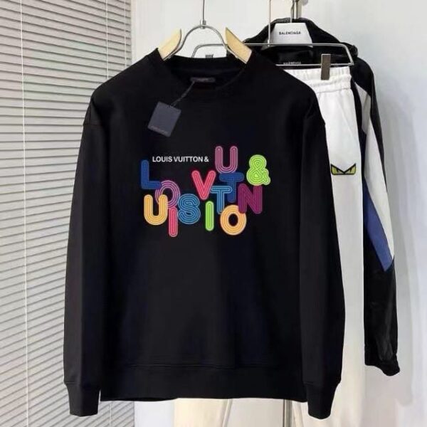 LV Rainbow Logo Black Sweatshirt