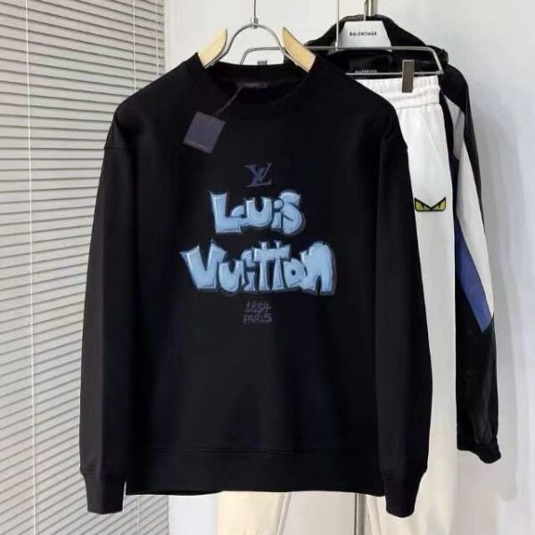 LV Brushed Black Sweatshirt