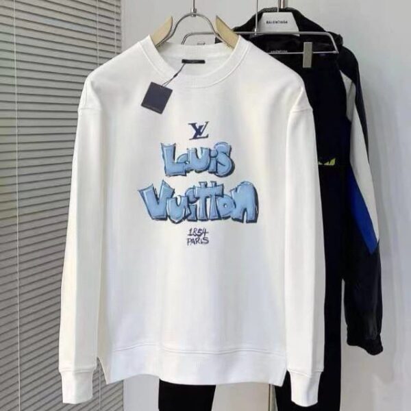 LV Brushed White Sweatshirt