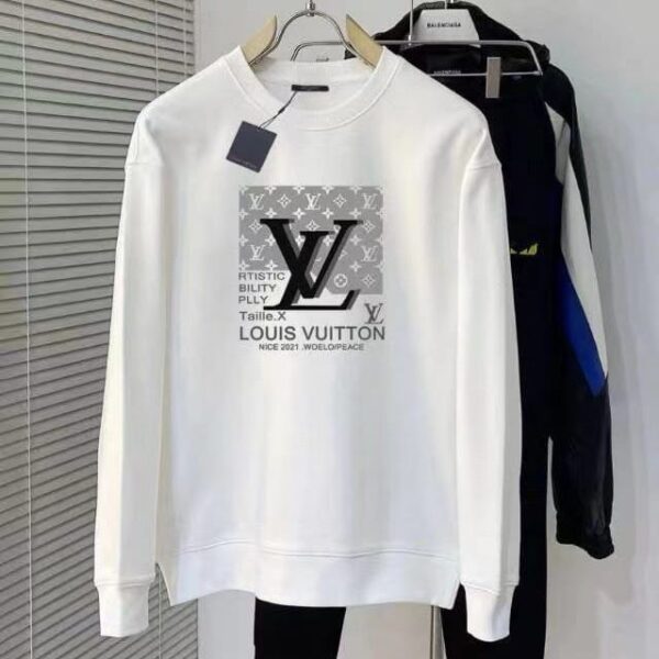 LV Malletier White Sweatshirt