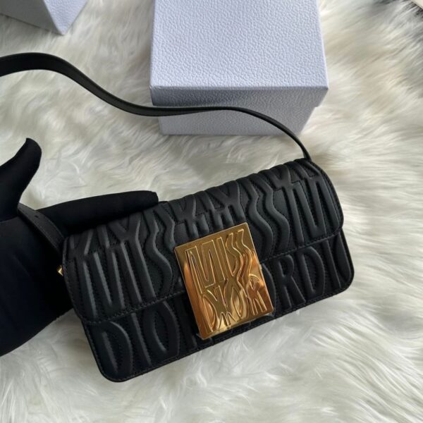 CD Miss CD Black Quilted Shoulder Bag (With Box)