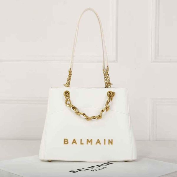 Balmain 1945 White Tote Bag