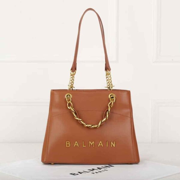 Balmain 1945 Brown Tote Bag