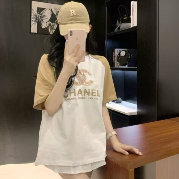 CC White Khaki Oversized T-shirt  For Women