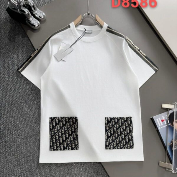 CD White Oversized Tshirt  For Men